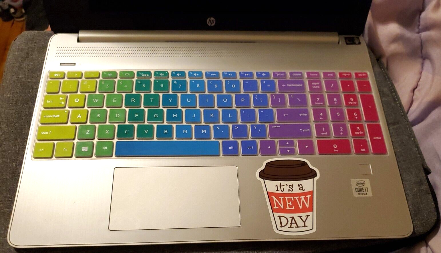 2Pk Rainbow Keyboard Cover For HP Laptop 15.6 15-dy 15-dw 15