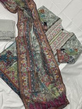 Pakistani little girls embroidery Soft Lawn Kameez shalwar size 34 8 years