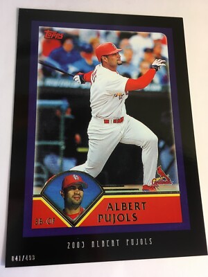2016 Topps Anthology 5x7 Jumbo 2003 Albert Pujols Cardinals # d /499