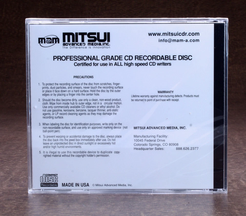 Mitsui CD-R 74 Min 650 MB Thermal Discs Unbranded 48X - Image 2 of 2