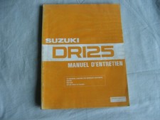 Rare manuel d'entretien d'origine SUZUKI DR125 en Français de 1989