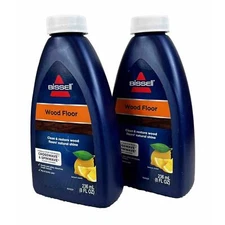 Bissell Wood Floor Cleaner Formula 8 oz for Crosswave & Spinwave Lemon Scent X 2