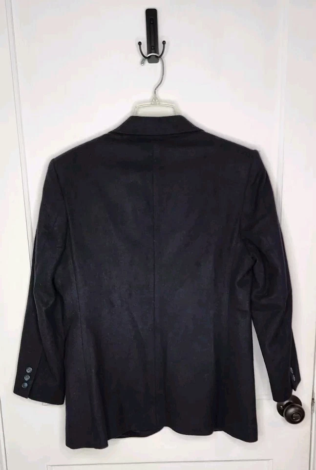 L.L. Bean | Black Blazer Coat Wool Lined Pocket Two Buttons - Size 12P - Image 2 of 4