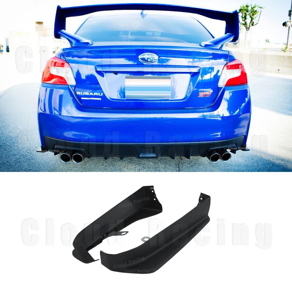 1 par para 15-21 Subaru WRX STI parachoques trasero delantales tapa de espatas estilo ST uretano Foto 2 de 4