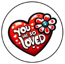 YOU ARE LOVED ENVELOPE SEALS LABELS STICKERS PARTY FAVORS