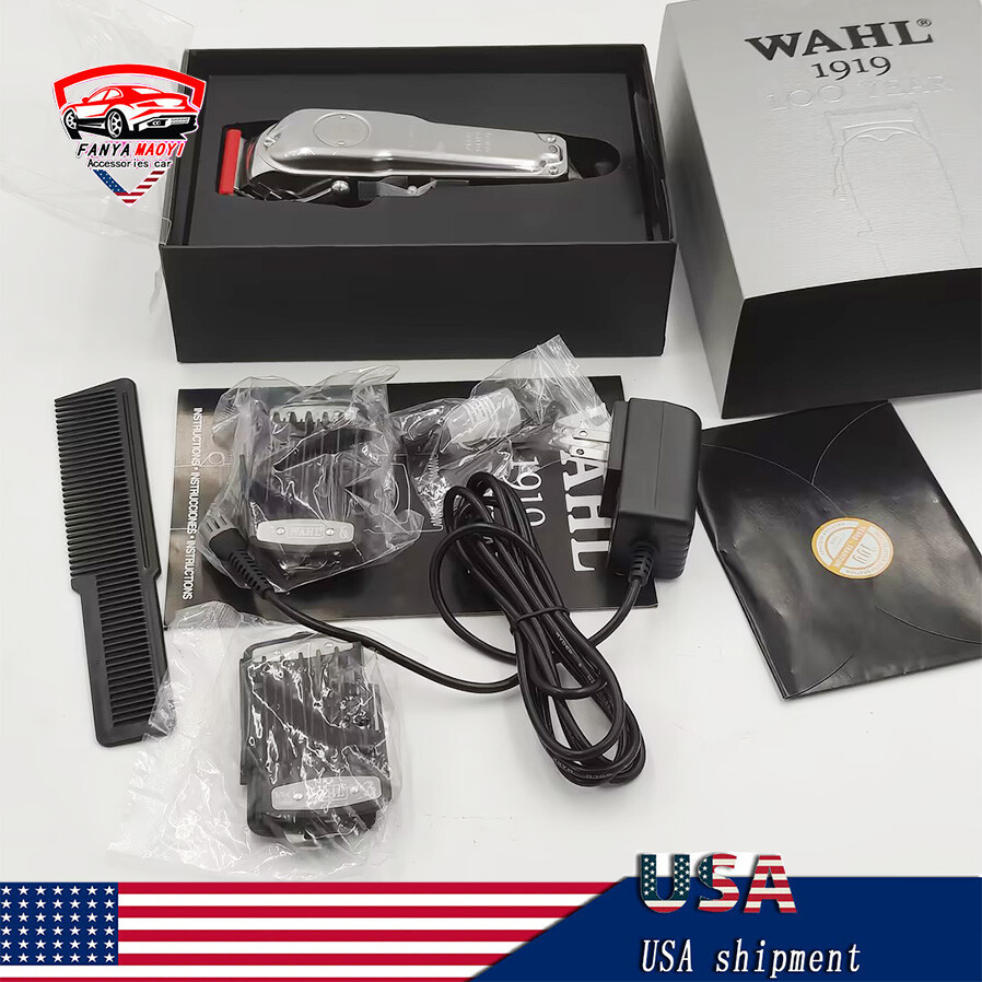 Wahl Cordless Clipper Metal Set Silver 100 Year Anniversary 1919 Limited Edition