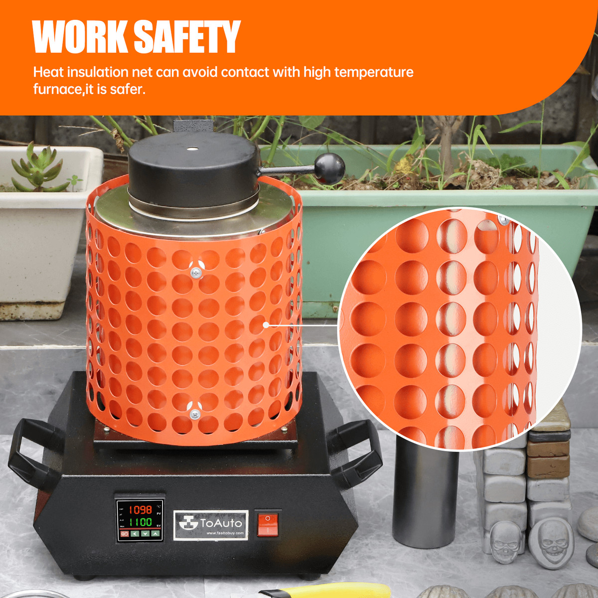 Bentism Electric Gold Melting Furnace Kit w/ 3kg Graphite Crucible