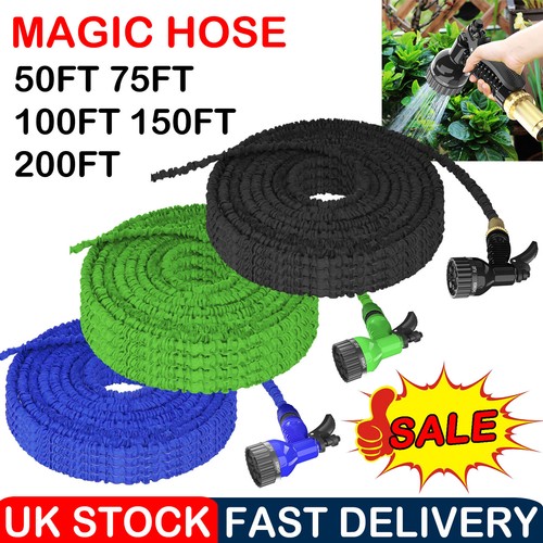 NEW 50FT200FT Expandable Flexible Garden Hose and Car Wash Pipe with