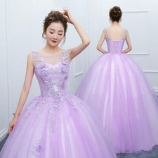 Women's Bride Party Preside Costume Ball Gown Wedding Sleeveless Long Skirt