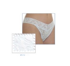 5 Pieces NEW WHITE FLORAL PRINT LACE PANTIES - ONE SIZE