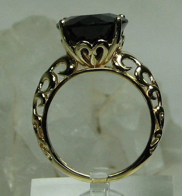 Anillo ovalado de filigrana de cuarzo ahumado HSN Technibond 8,24 quilates chapado en oro 925 talla 7,5  Foto 4 de 4