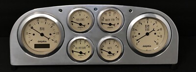 1936 Packard 6 Gauge Dash Panel Insert Programmable Speedometer Tan