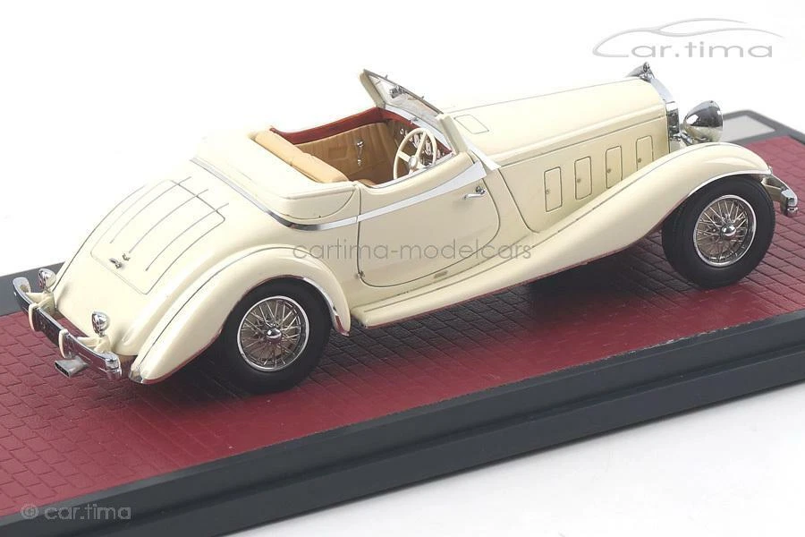 Delage D8S De Villars Roadster 1933 Bianco Matrix Scale Models 1:43 - Immagine 3 di 3