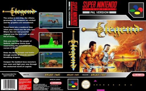 - Legend SNES Replacement Game Case Box + Cover Art Only - Afbeelding 1 van 9