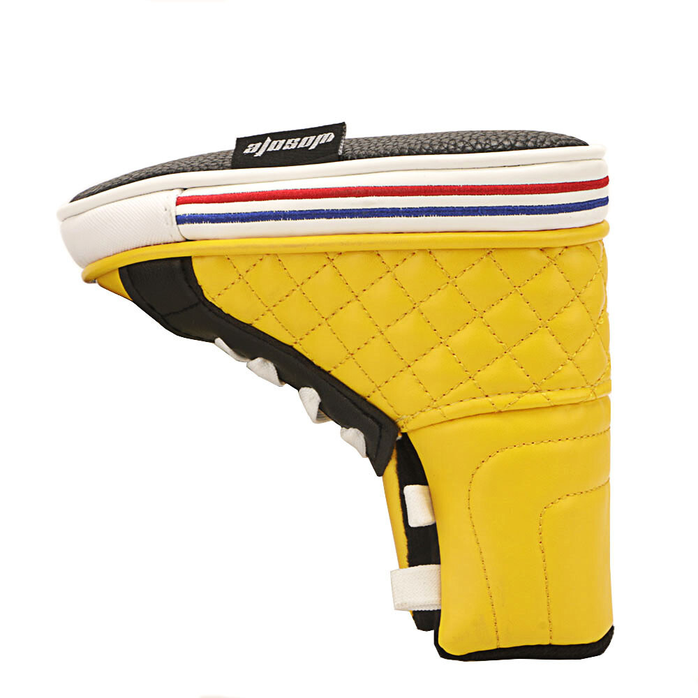Customized Yellow Golf Shoe Sneaker Putter Cover Blade Club Golf Headcover
