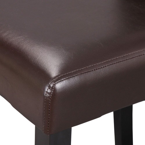 2/4/6/8 x Esszimmer Pfarrer Stühle PU Leder Elegantes Design Zuhause Küche Hochbraun - Bild 7 von 11