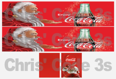 Code 3 selbstklebendes Vinyl Anhänger Aufkleber - Coca Cola Santa 1/50 1/64 1/76 1/87 1/148