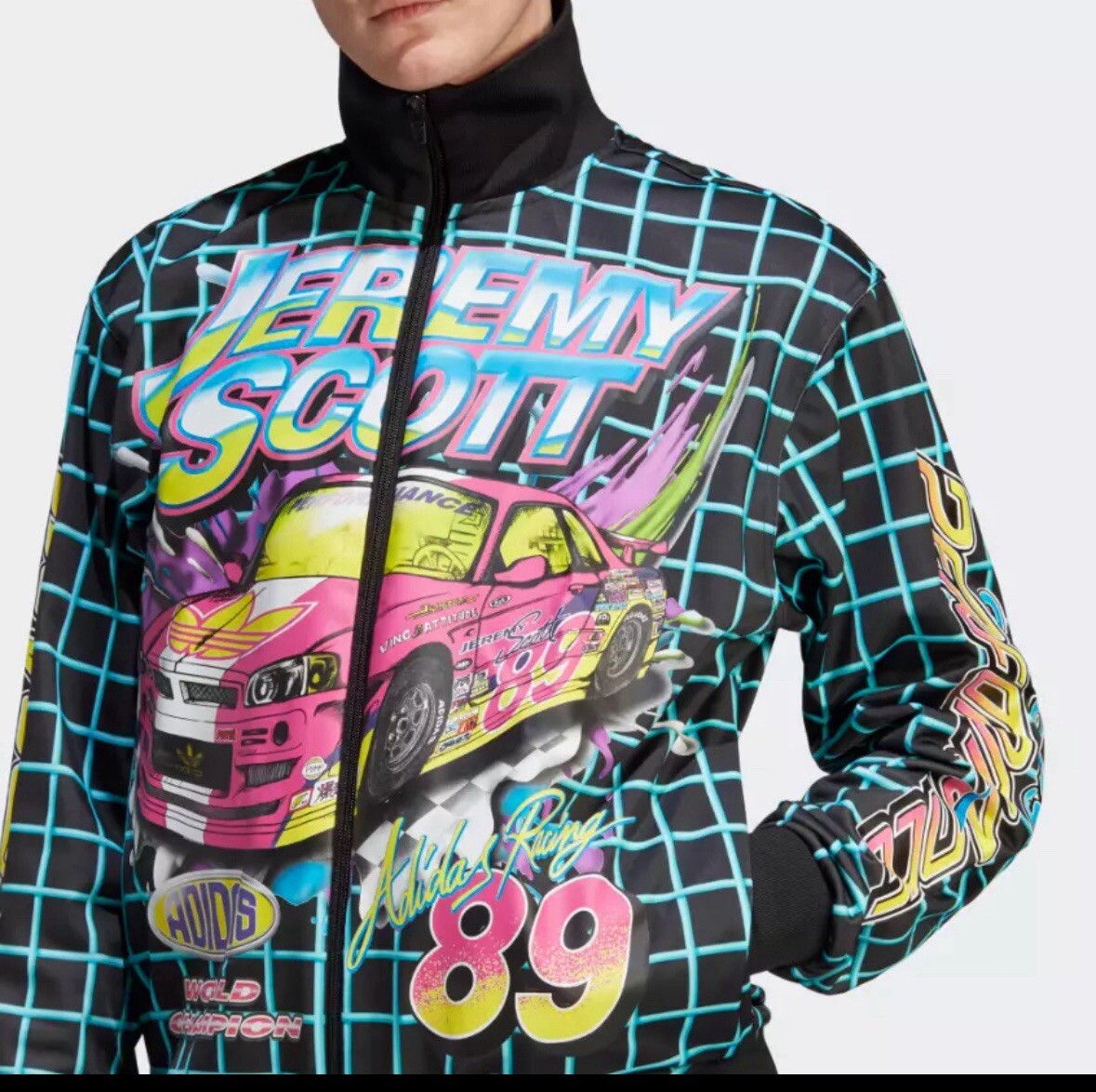 ADIDAS X JEREMY SCOTT Men Rally Graphic Track Jacket Size M