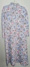 Miss Elaine Quilted Floral House Coat Robe Size Medium