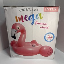Intex 57288EP Giant Inflatable 80 Inch Mega Flamingo Island Ride On Pool Float