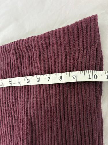 New Banana Republic Knit Scarf Burgundy Cotton Blend 10”x62” - Picture 14 of 14