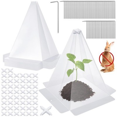 Niuyhe Garden Cloches for Plants, 50 Pack Plastic Small Plant 50 Pices, Clear 