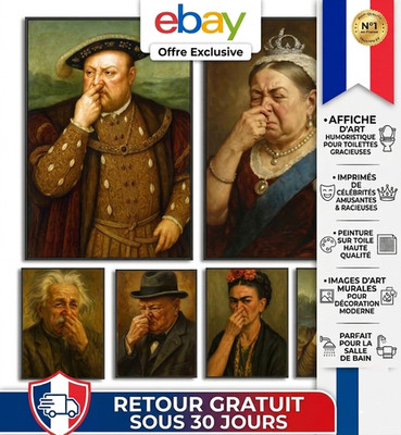 Leinwandbild Humor Toilette - Portraits Prominente lustig - WC-Deko - NEU