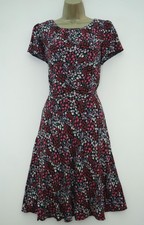 BILLIE & BLOSSOM BLACK FLORAL TEA DRESS SIZE 14 DOROTHY PERKINS