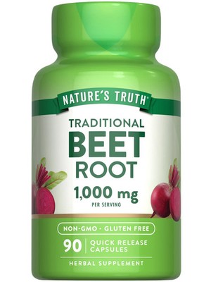Nature's Truth BEET ROOT 1,000 mg 90 Count Quick Release Capsules Exp 3/2028