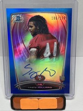 2014 Bowman Chrome Trey Millard Blue Refractor Rookie Auto #’d 186/199