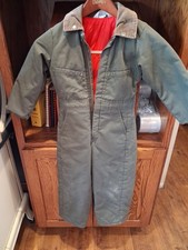 Key Imperial Vintage Youth Green Lined Coveralls Size 8 Excellent