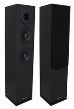 2 Rockville Lux 654 Black Dual 6.5" 8 Ohm Hi-Fi Tower Speakers Made In Vietnam
