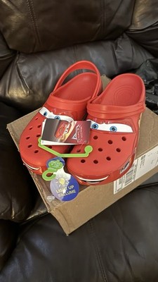Crocs Lightning Mcqueen Adult Light Up Size M10/W12 NEW Never Worn