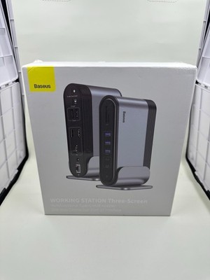 Baseus 17-in-1 Docking Station, Laptop Docking Station 3 Monitors 7 USB 1000mbps