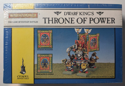 Warhammer Dwarfes Dwarf King's Throne of Power 1993 OVP Sealed Zwerge Old World