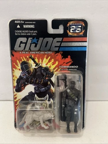 Snake-Eyes w/Timber Foil Card 2007 Hasbro G.I.Joe 25th Anniversary