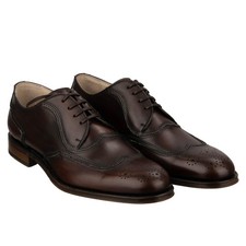 Dolce & Gabbana Handmade Derby Shoes Roma Good Year Logo Braun 41,5 UK 7,5