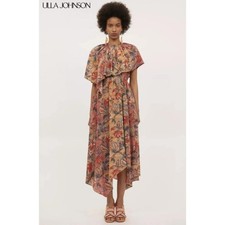 Ulla Johnson Silk Tahlia Dress in Coral Bloom, SZ Approx XS, $850, NWOT, 45