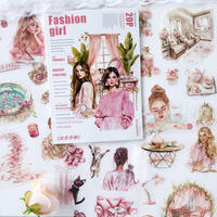 20 BläTter Scrapbook Stickers Girl Thema Sticker Book ZubehöR Fü Journaling