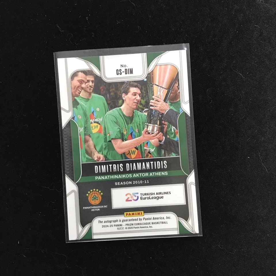 Dimitris Diamantidis 2024-25 Panini Prizm Euroleague Auto #CS-DIM - Image 2 of 2