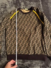 Fendi FF Monogram Knit Sweater   Brown   Not Verified   Used