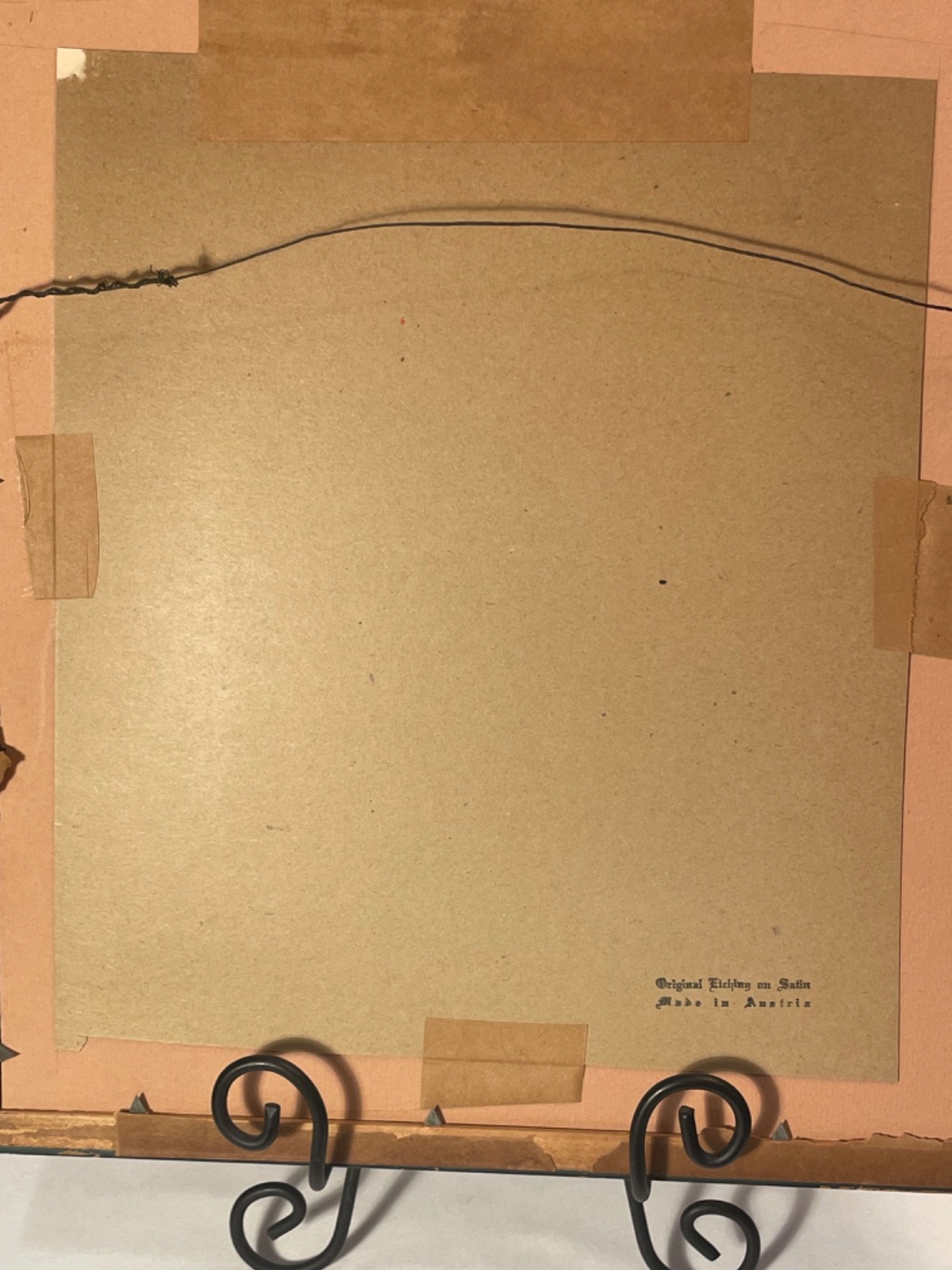 🖼✨Vintage Austrian “Original Etching on Satin” – Carl Spitzweg European Street