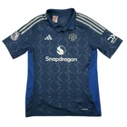 Adidas Manchester United Shirt 2024-2025 Youth 15-16Y Blue #17 Garnacho Jersey