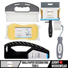 Harris Wallpaper Smoother Hanging, Paste Brush Seam Roller Sponge Decorating Kit