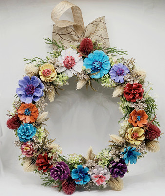 Blumenkranz 243 29 cm.  ca. für aussenwand eingang neu