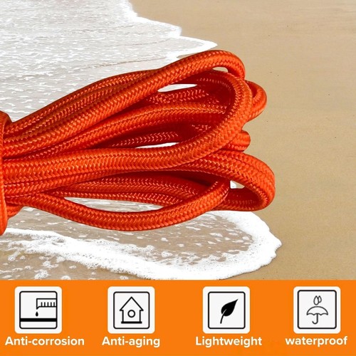 Schwimmseil 1/4" x 32,8' Polypropylen Seil Ankerseil Festmacher Kajak Kanu - Bild 5 von 6