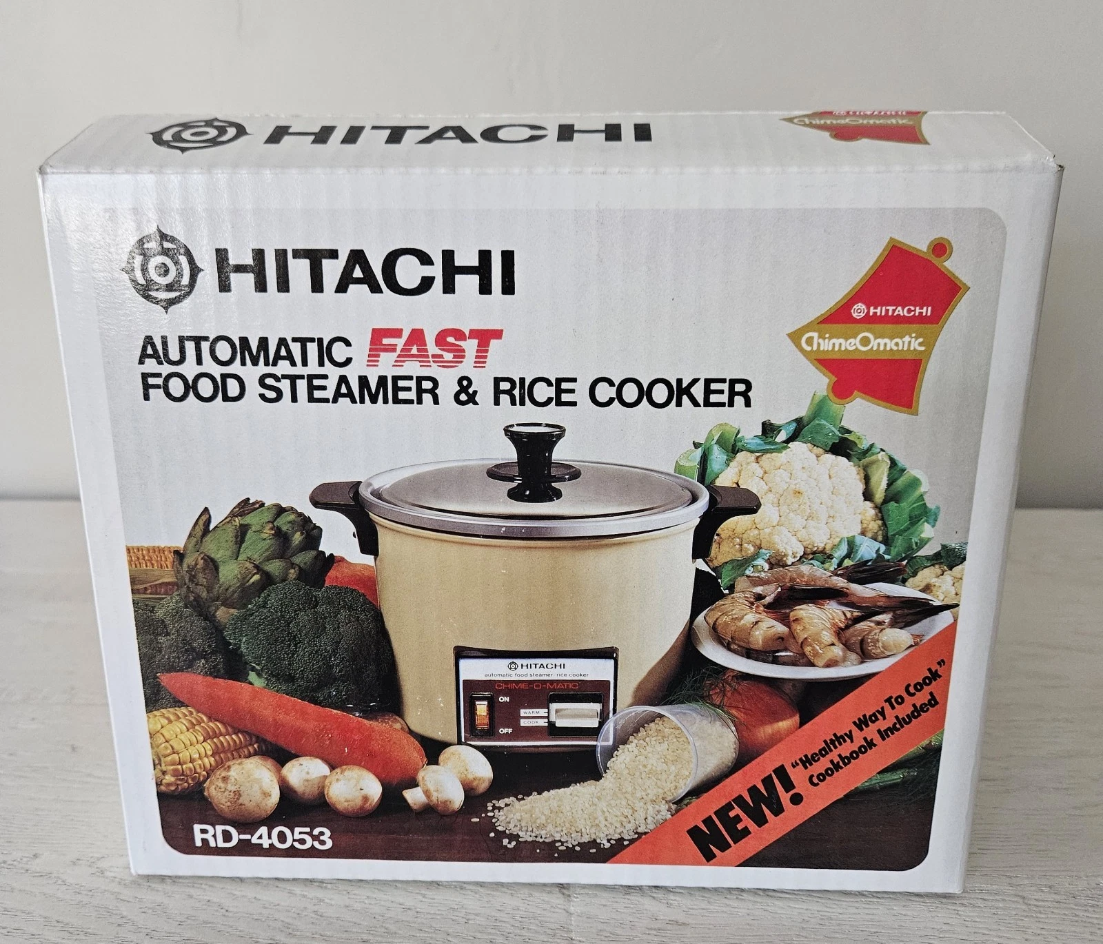HITACHI RD-4053 Chime-O-Matic Rice Cooker Vintage NOS w/ Box Selling As Is