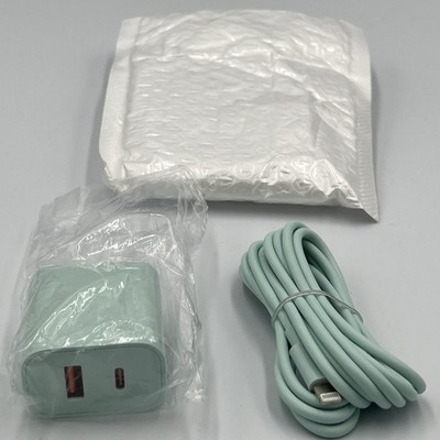 20W USB C Dual Port Wall Charger Fast Charging Power Adapter *COLOR GREEN*sku02