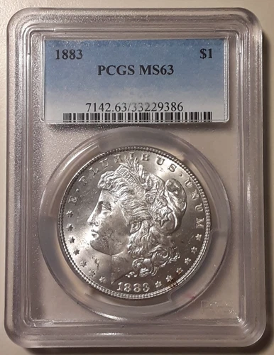 1883 $1 PCGS MS63 Morgan Silver Dollar Philadelphia Mint 90% (#9-13637/7248)