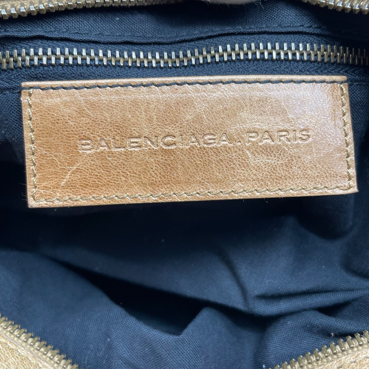 BALENCIAGA The twiggy bag 2way Handbag Beige Leather 128523